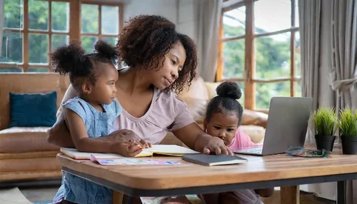 african teens studying